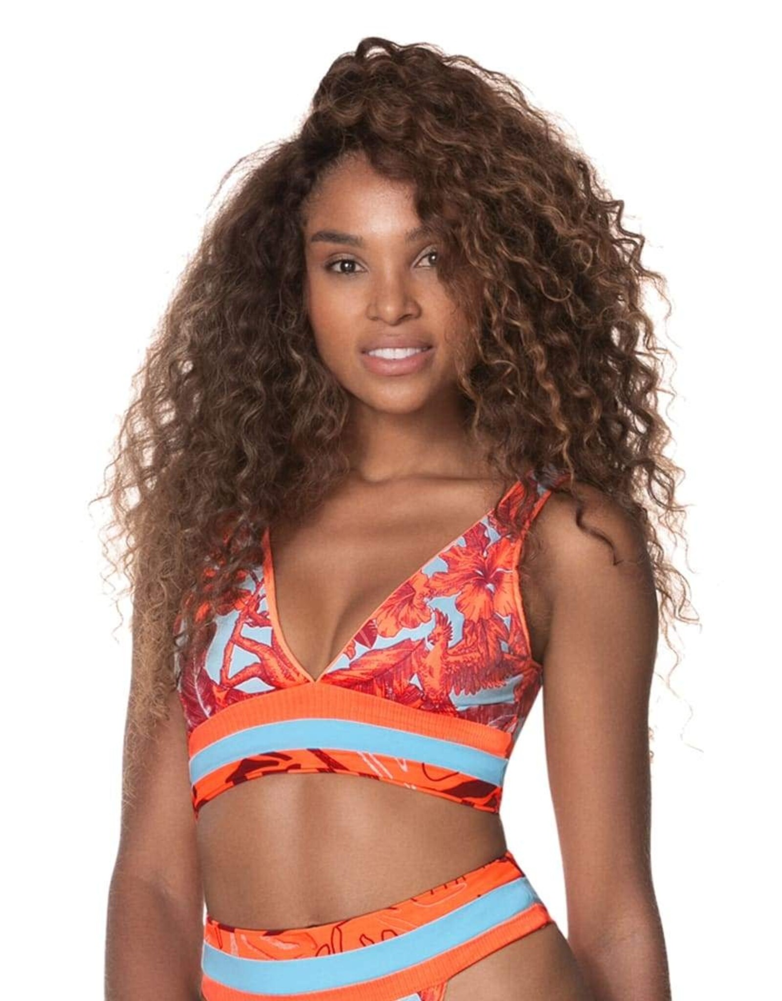 Maaji Paradizzia Long Line Triangle Bikini Top