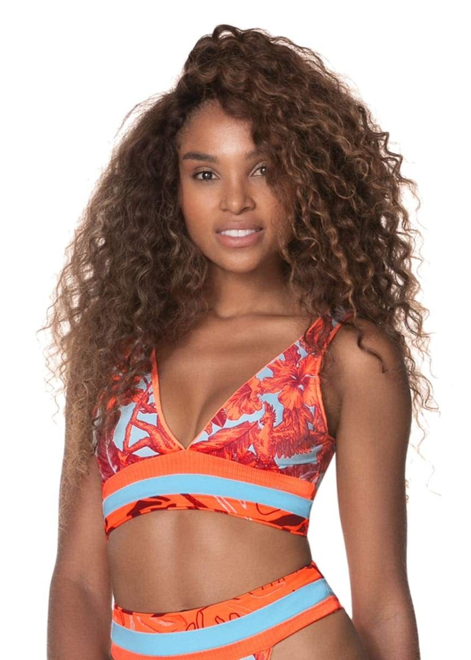 Maaji Paradizzia Long Line Triangle Bikini Top