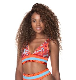 Maaji Paradizzia Long Line Triangle Bikini Top