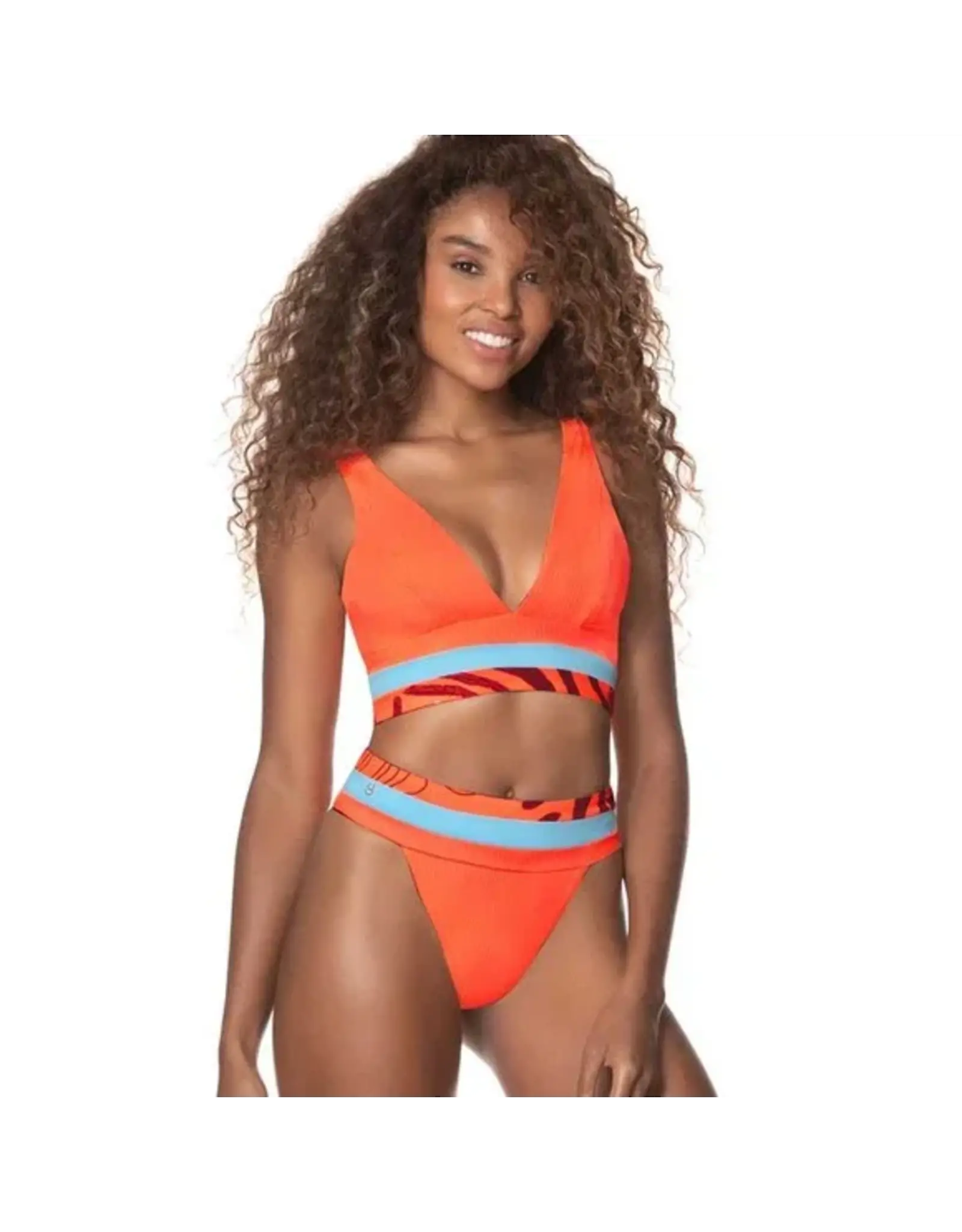 Maaji Paradizzia Long Line Triangle Bikini Top
