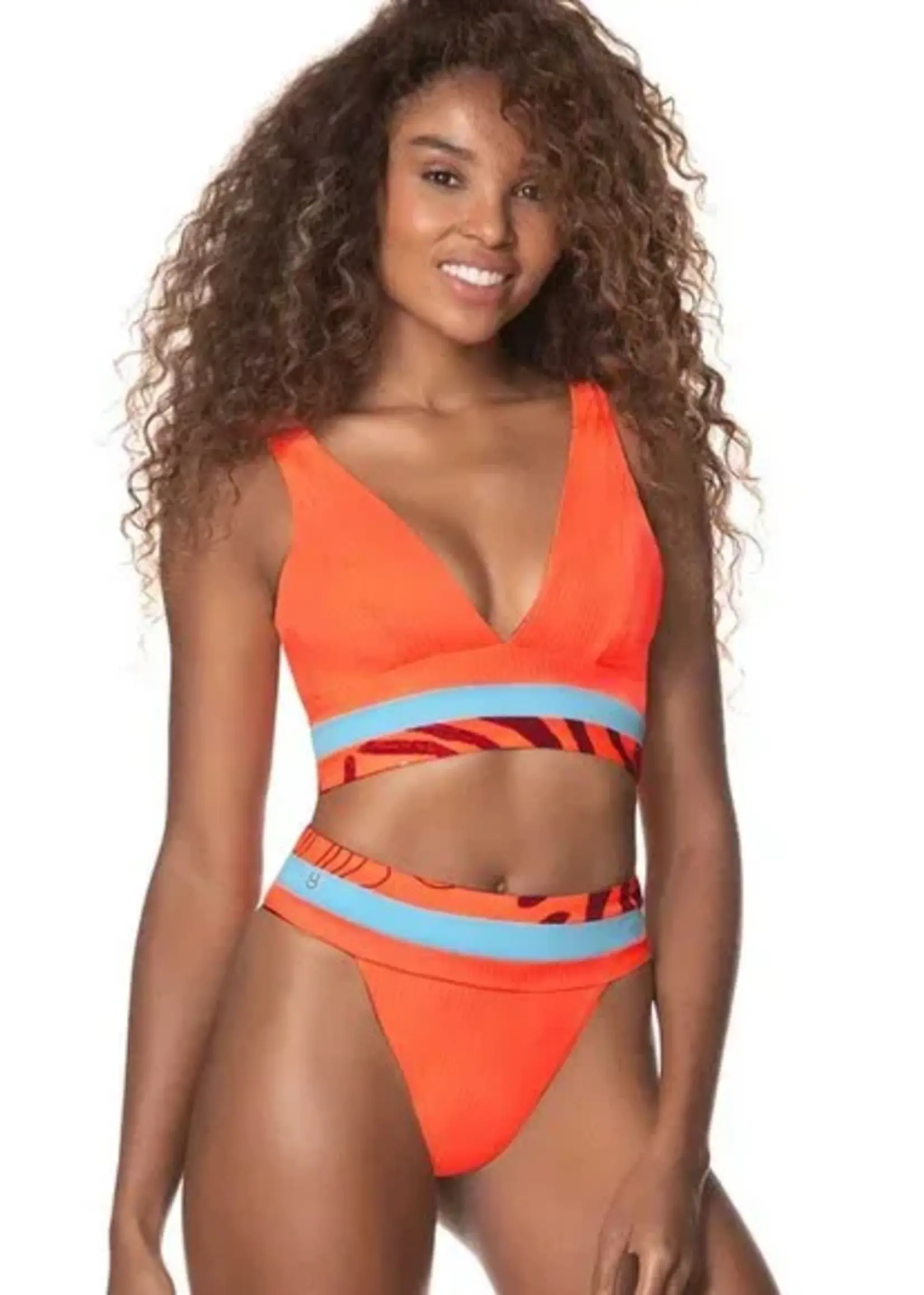 Maaji Paradizzia Long Line Triangle Bikini Top