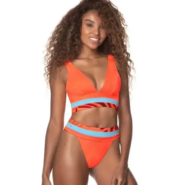 Maaji Paradizzia Long Line Triangle Bikini Top