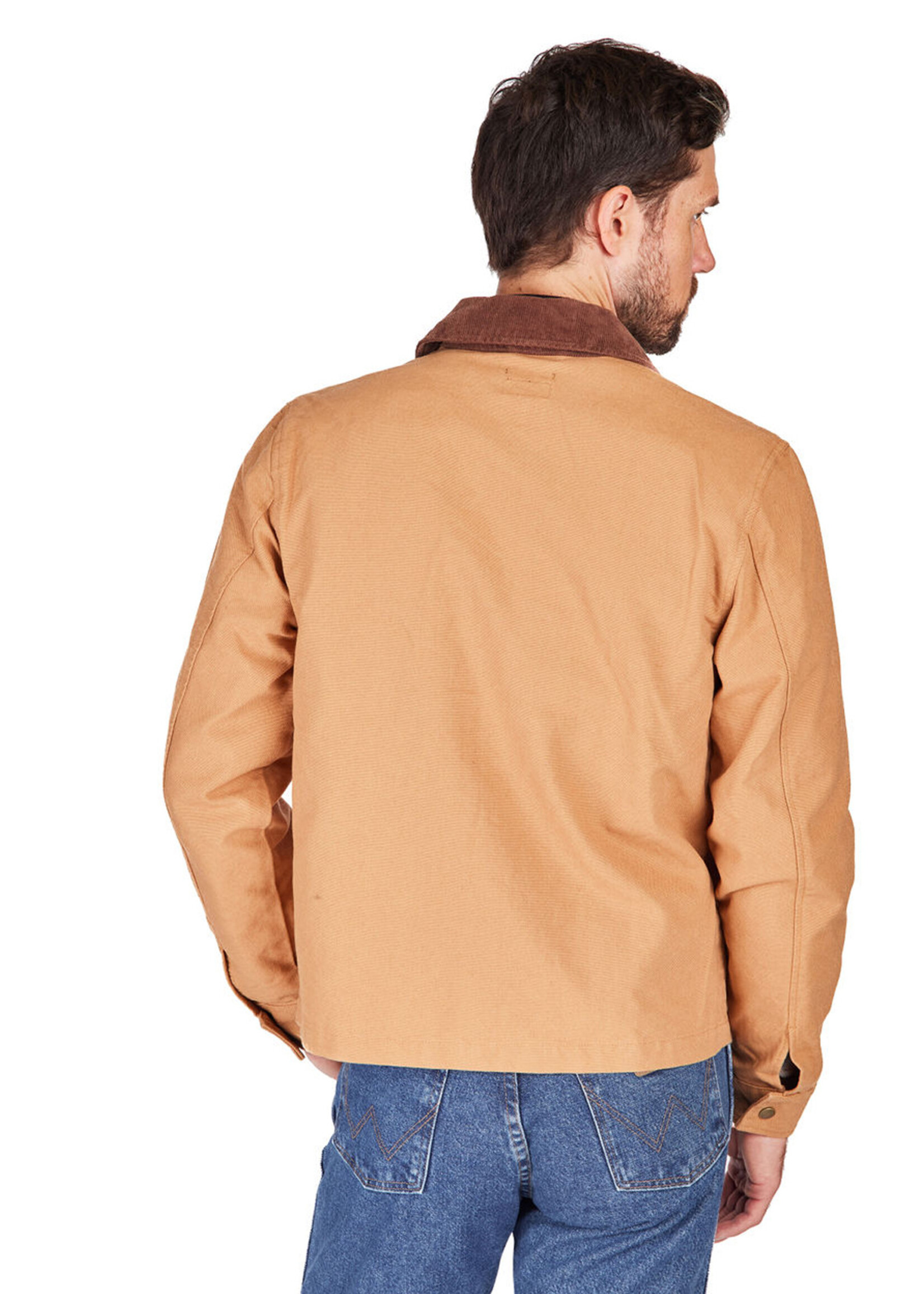 Brixton Men's Mechanic Garage Zip Jacket | Tobacco Brown