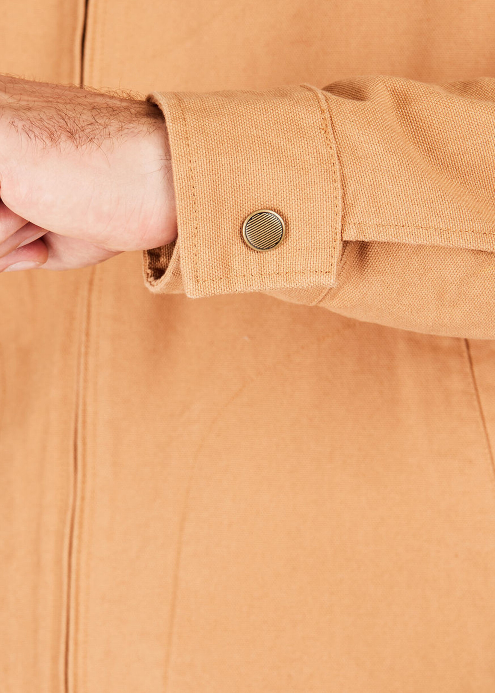 Brixton Men's Mechanic Garage Zip Jacket | Tobacco Brown