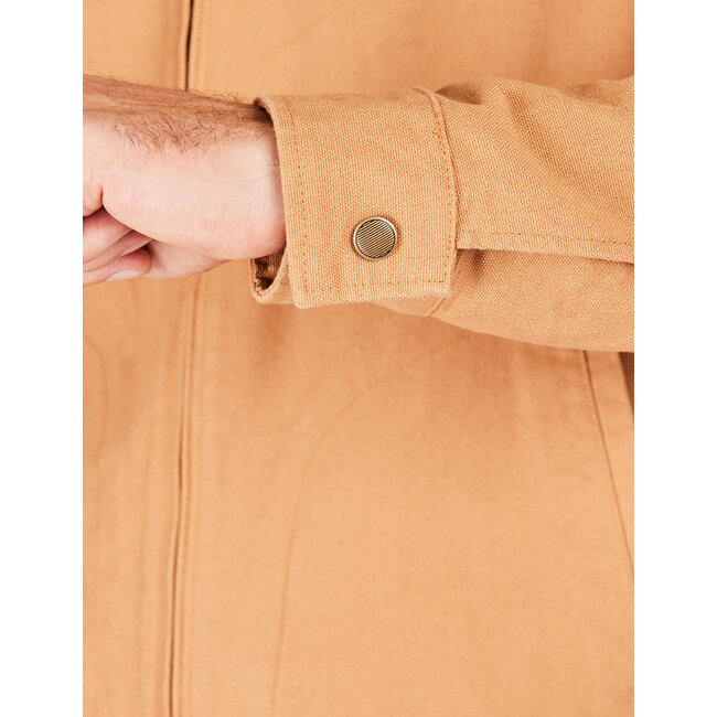 Brixton Men's Mechanic Garage Zip Jacket | Tobacco Brown