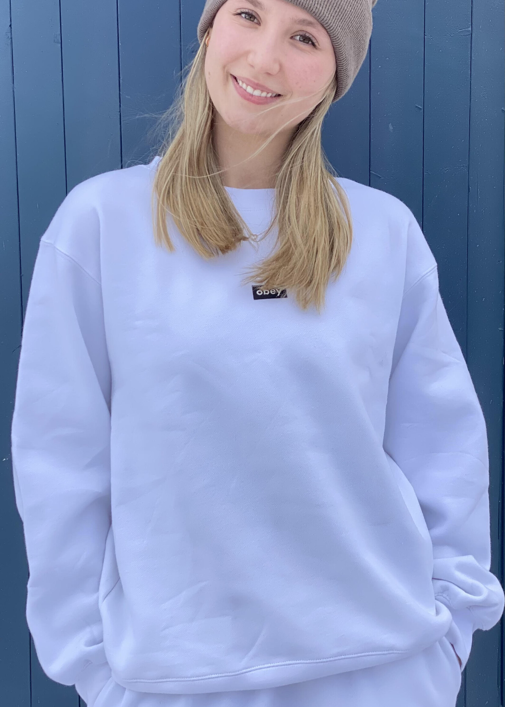 OBEY Women's Tag Crewneck | White