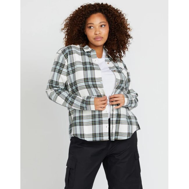 Volcom Women's Plaid To Meet U Long Sleeve