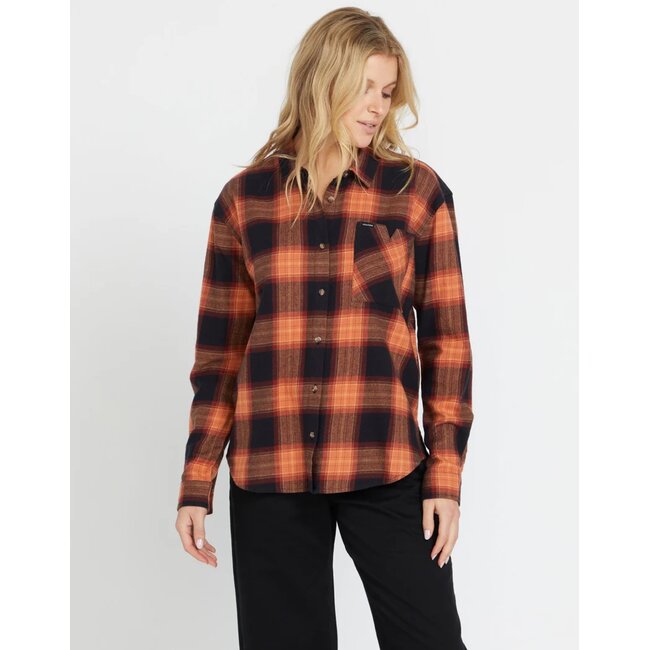Volcom Women's Plaid To Meet U Long Sleeve