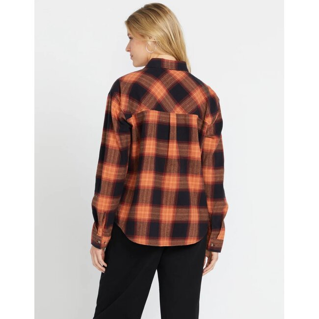 Volcom Women's Plaid To Meet U Long Sleeve