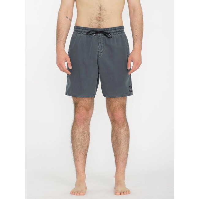 Volcom Men's Center Elastic Waist Swim Trunks 17{"
