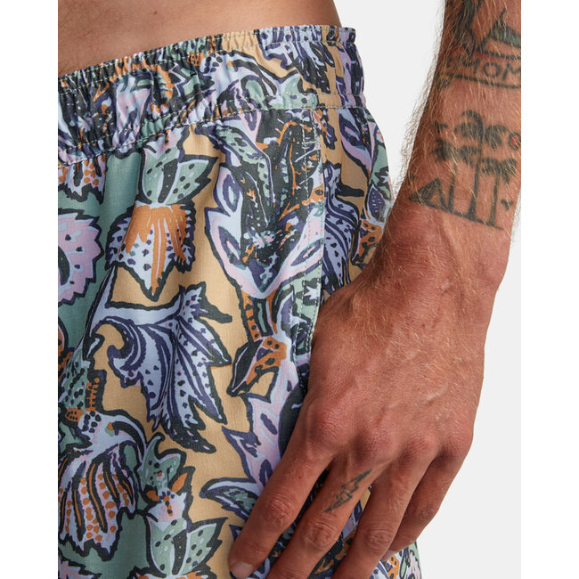 RVCA Men's Daily Elastic Waist 17" Swim Short | Spinach