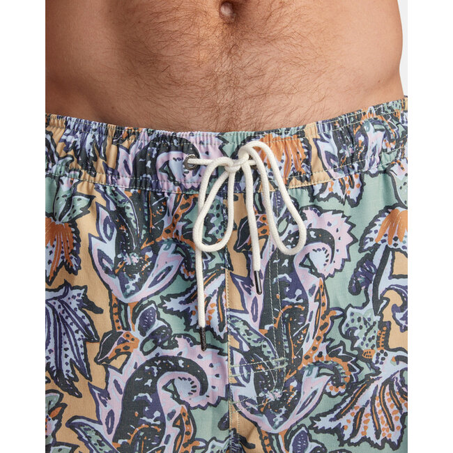 RVCA Men's Daily Elastic Waist 17" Swim Short | Spinach