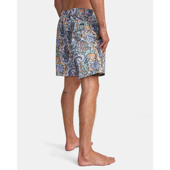 RVCA Men's Daily Elastic Waist 17" Swim Short | Spinach