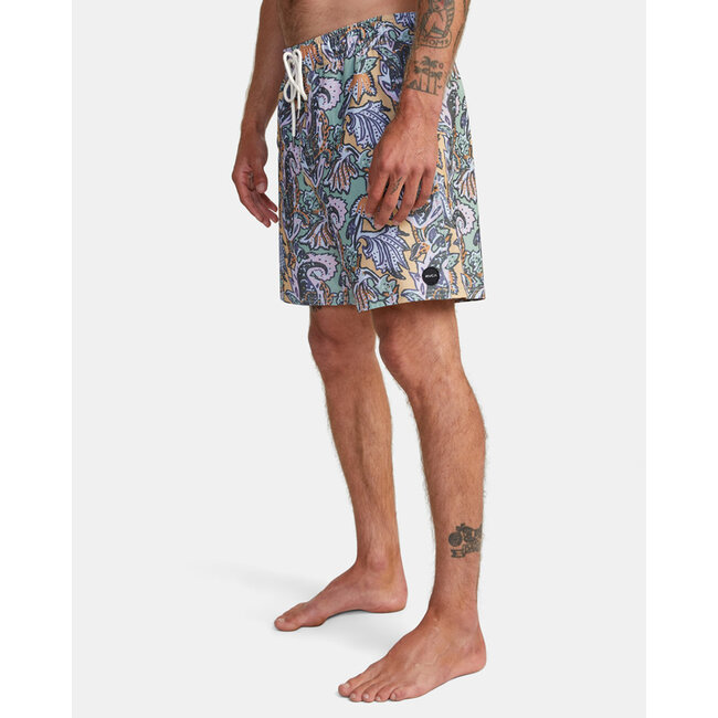 RVCA Men's Daily Elastic Waist 17" Swim Short | Spinach