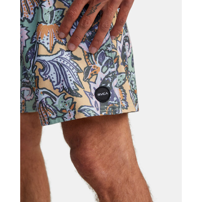 RVCA Men's Daily Elastic Waist 17" Swim Short | Spinach