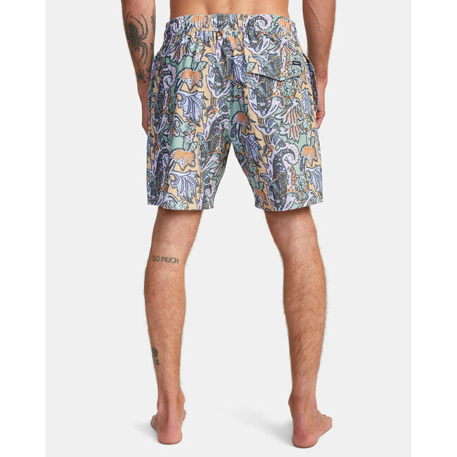 RVCA Men's Daily Elastic Waist 17" Swim Short | Spinach