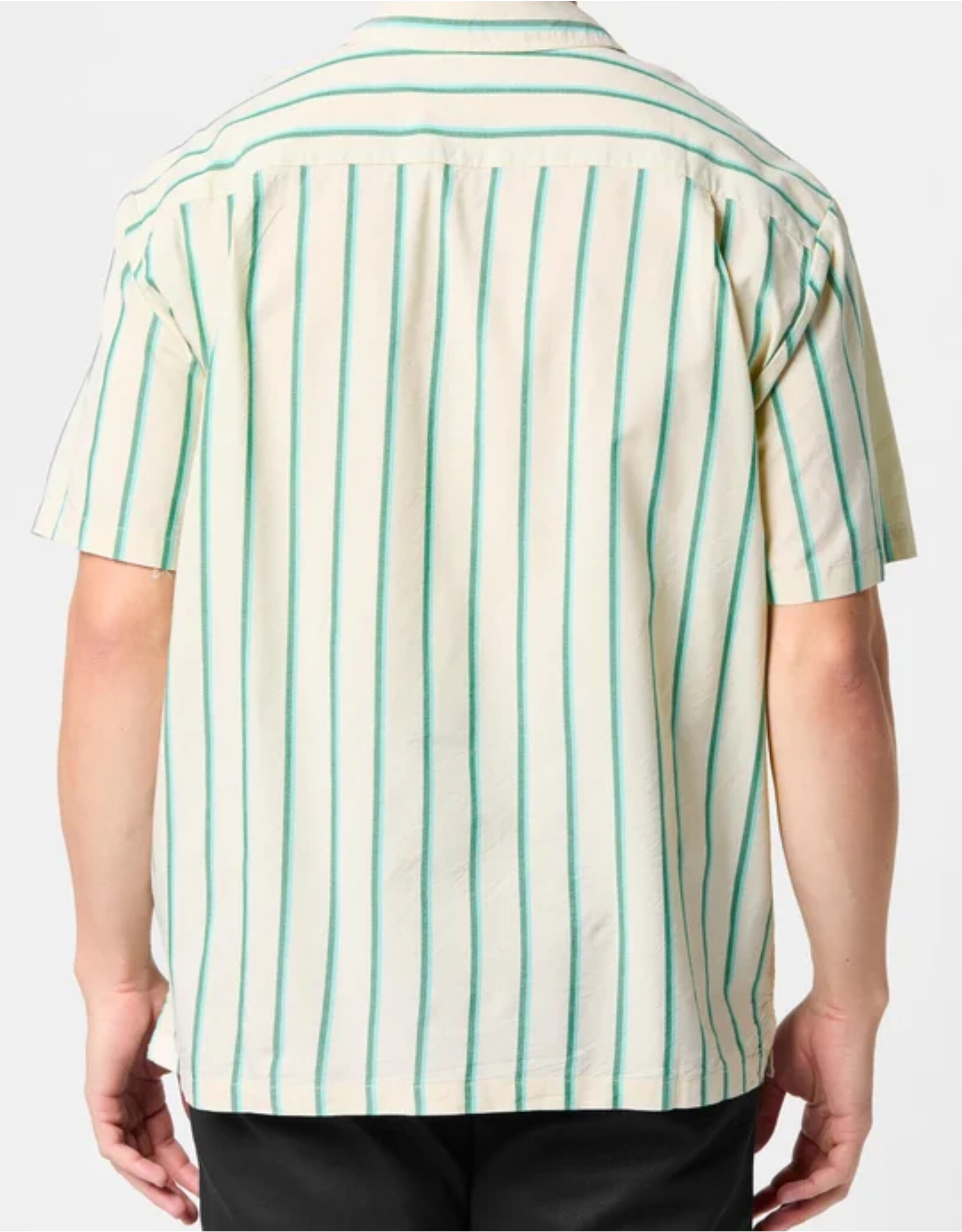 Brixton Cru Stripe Short Sleeve Woven Button Up
