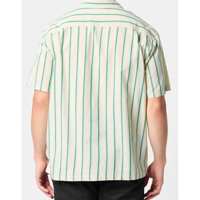 Brixton Men's Cru Stripe Short Sleeve Woven Button Up