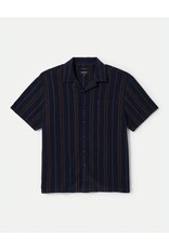 Brixton Men's Bunker Waffle Stripe Short Sleeve Woven Button up