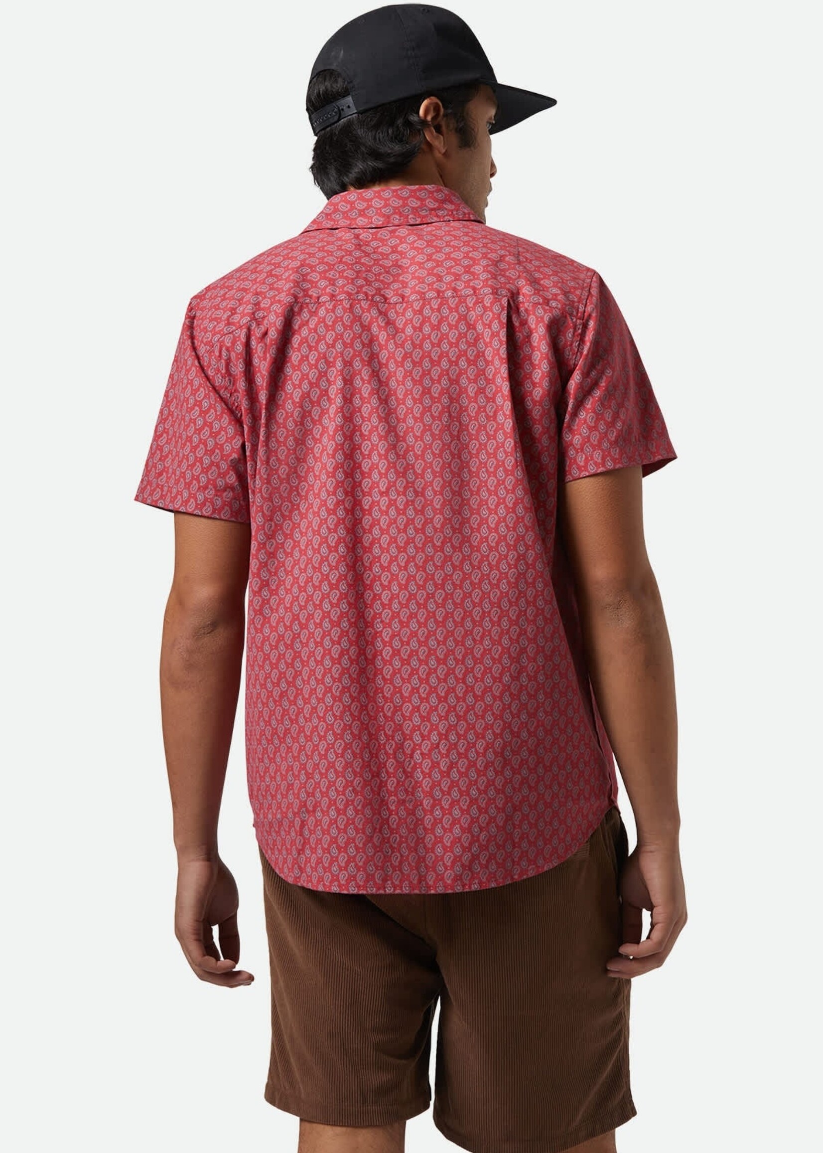 Brixton Men's Charter Print Short Sleeve Woven Button up