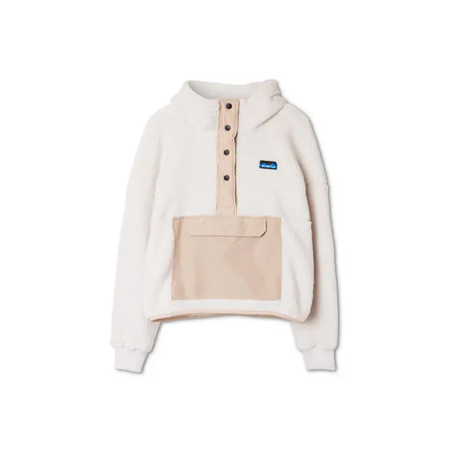 KAVU Women's Moon Ridge Sherpa Fleece Hoodie | Chalk