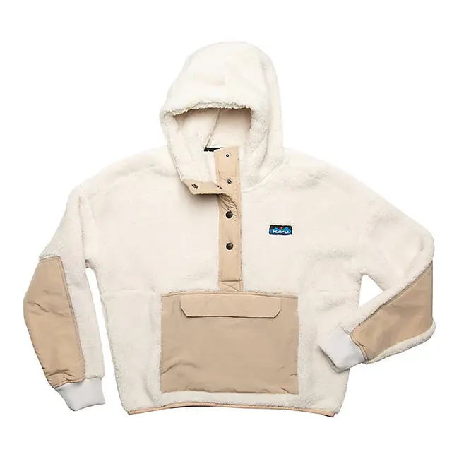 KAVU Women's Moon Ridge Sherpa Fleece Hoodie | Chalk
