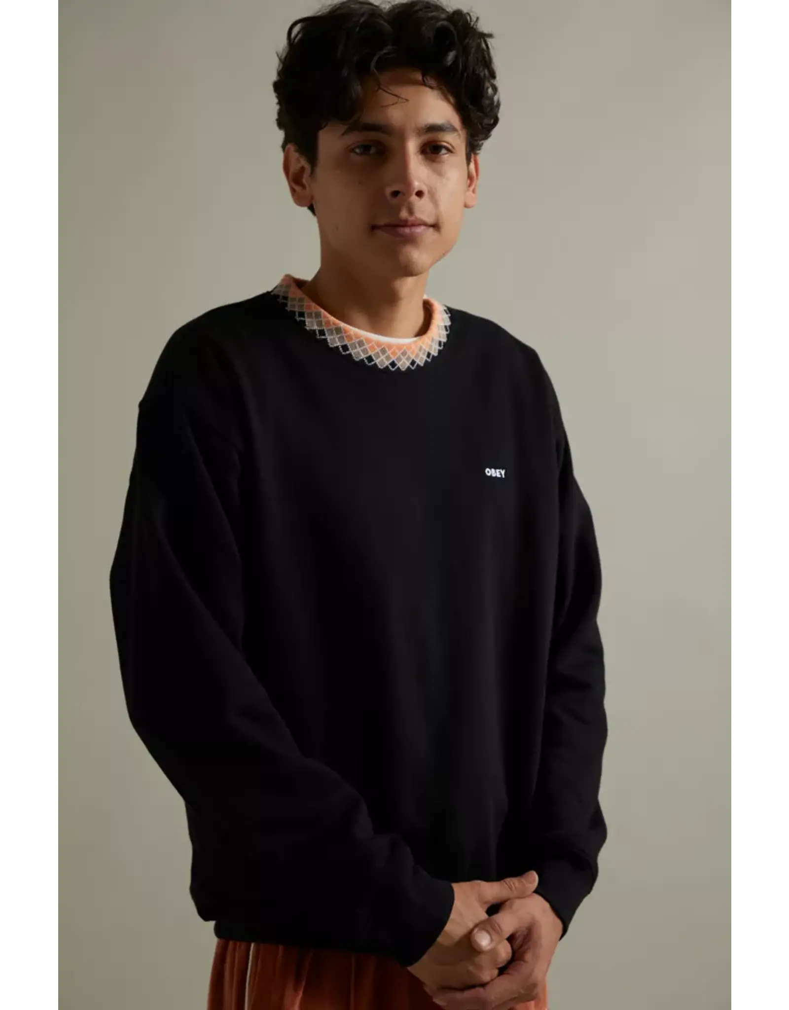 OBEY Verner Argyle Crewneck Sweater