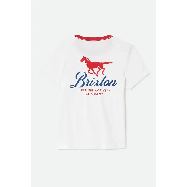 Brixton Women's Leisure Activity Fitted Crew T-Shirt | White
