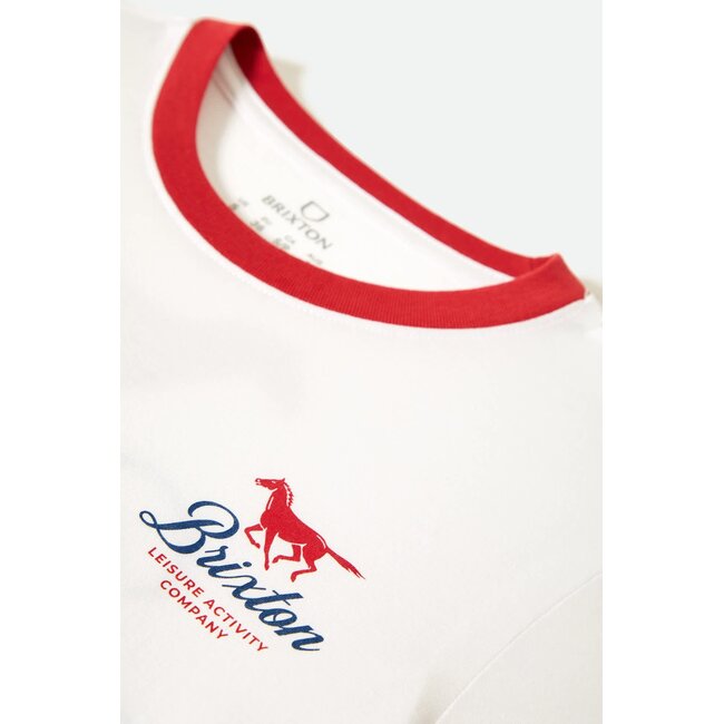 Brixton Women's Leisure Activity Fitted Crew T-Shirt | White