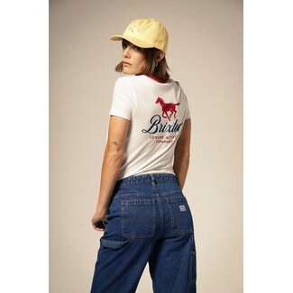 Brixton Women's Leisure Activity Fitted Crew T-Shirt | White