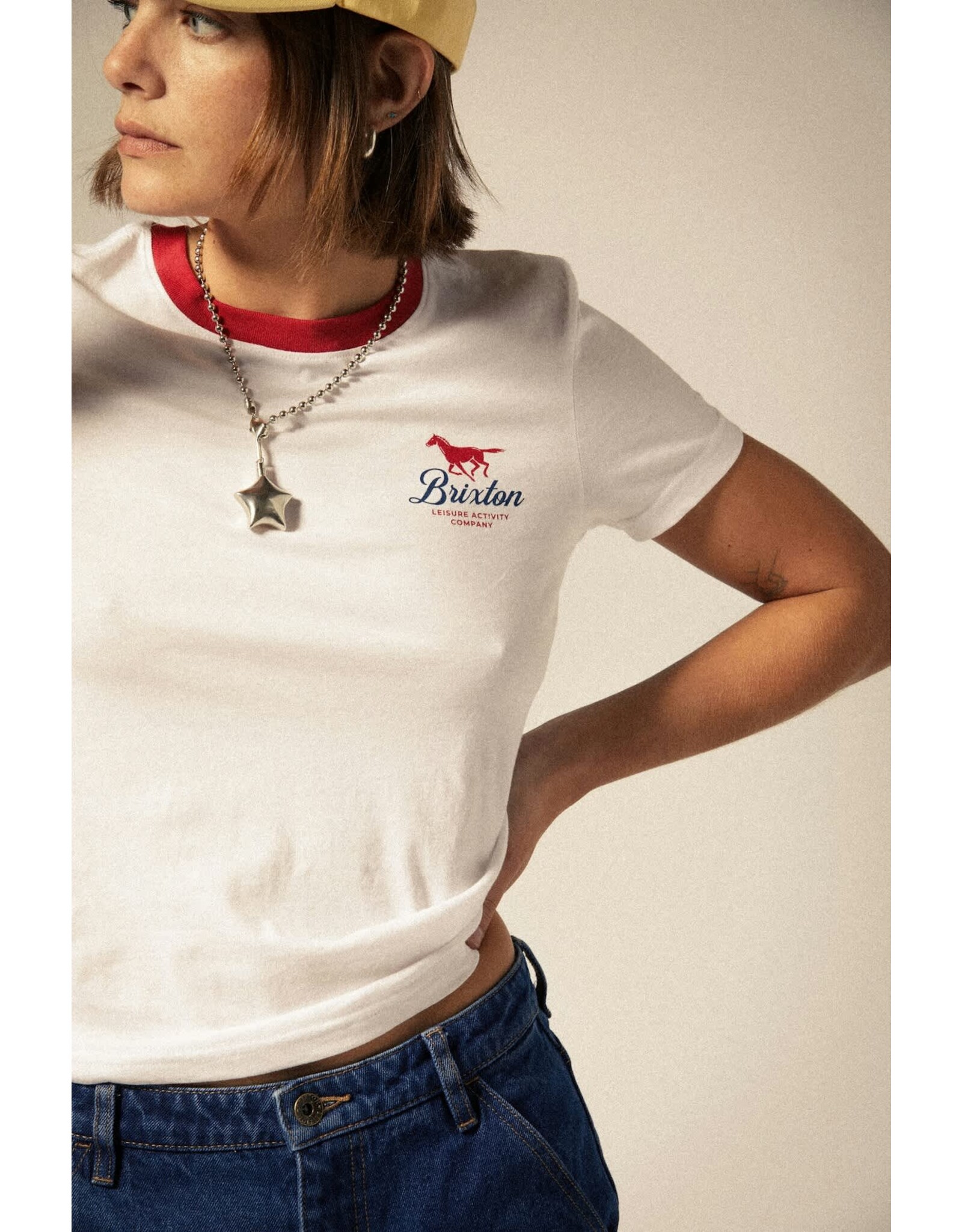Brixton Women's Leisure Activity Fitted Crew T-Shirt