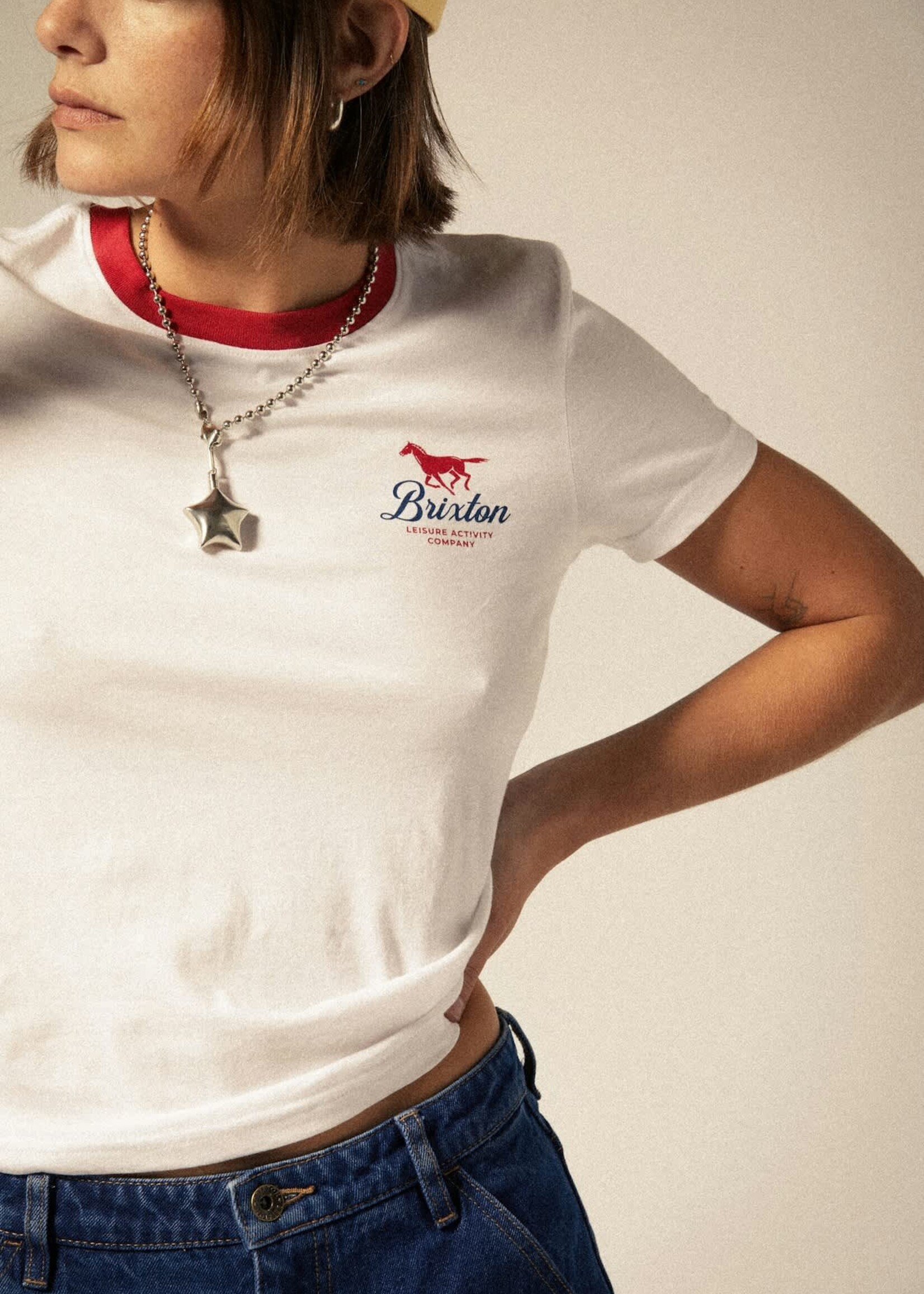 Brixton Women's Leisure Activity Fitted Crew T-Shirt