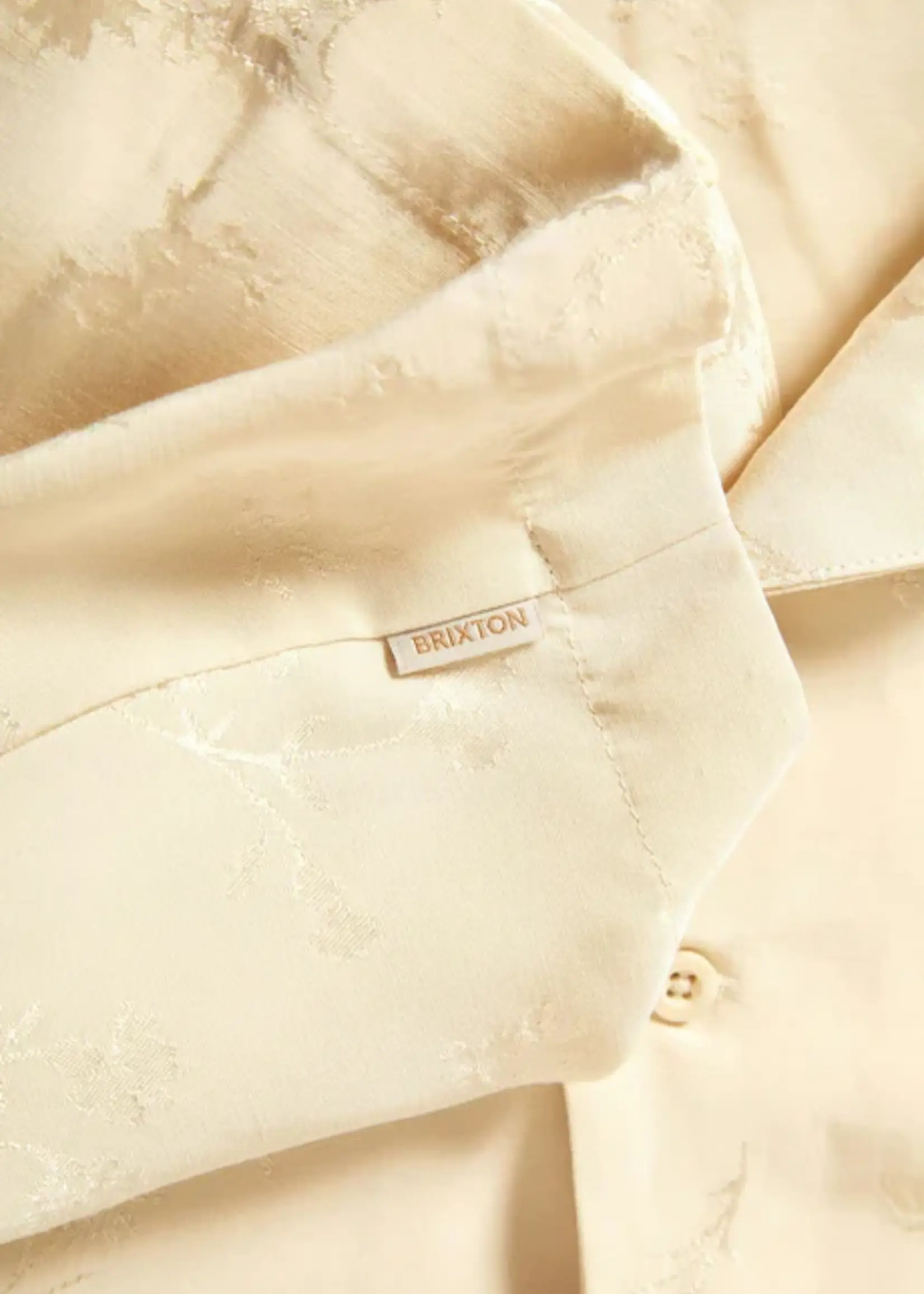 Brixton Women's Silky Short Sleeve Jacquard Button Down