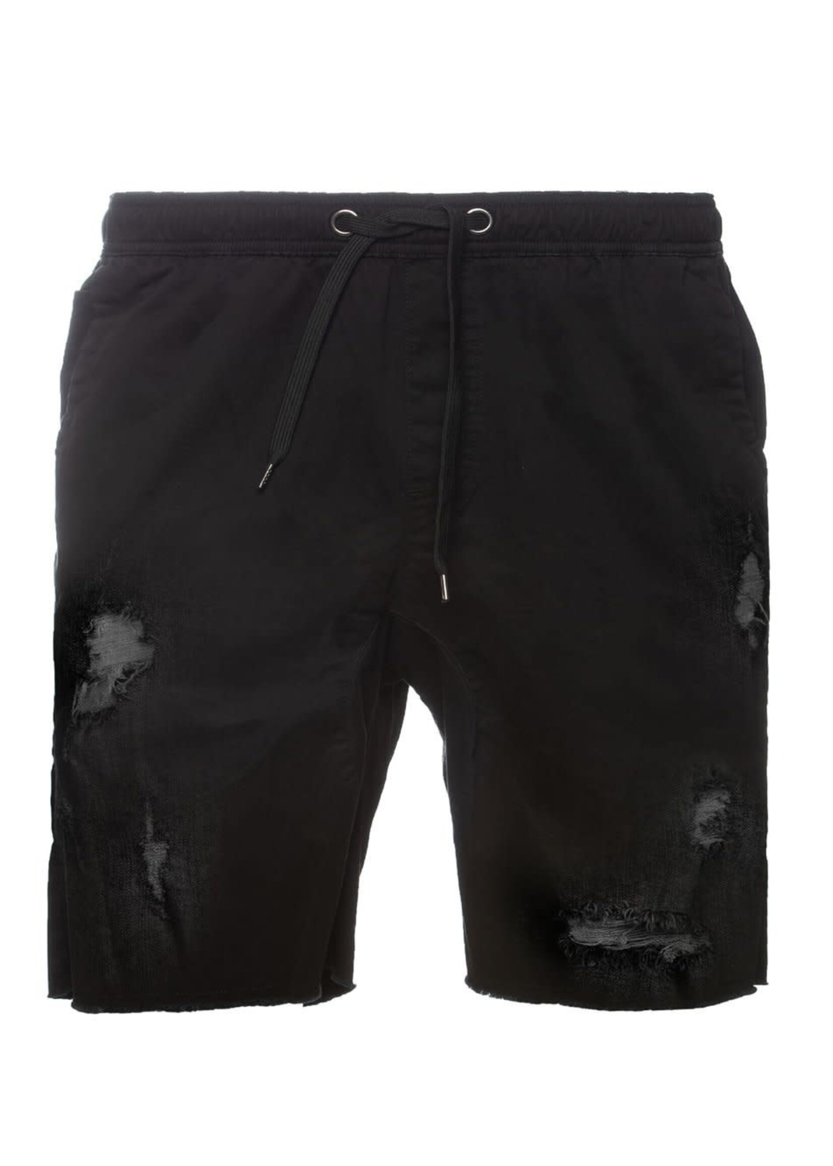 TEAMLTD Men's Walk Short Distressed Black Denim