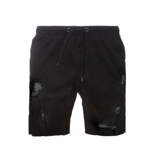 TEAMLTD Walk Short Distressed Black Denim