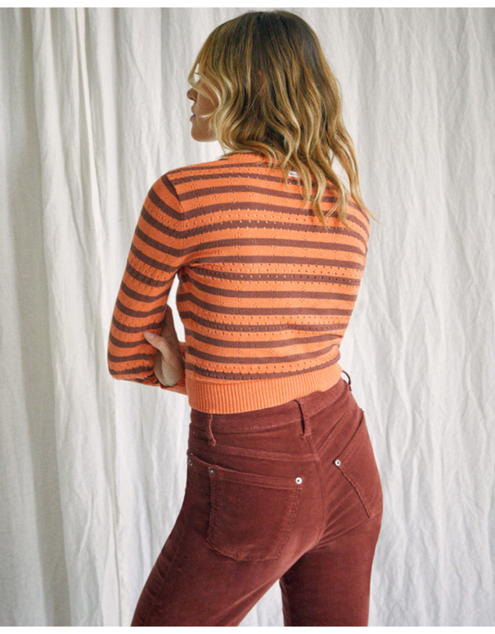 RVCA Women's Camille Rowe Paris Pointelle Lone SleeveSweater