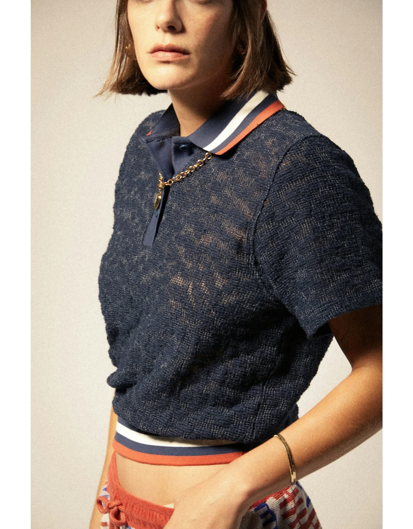 Brixton Women's Retro Mesh Short Sleeve Polo