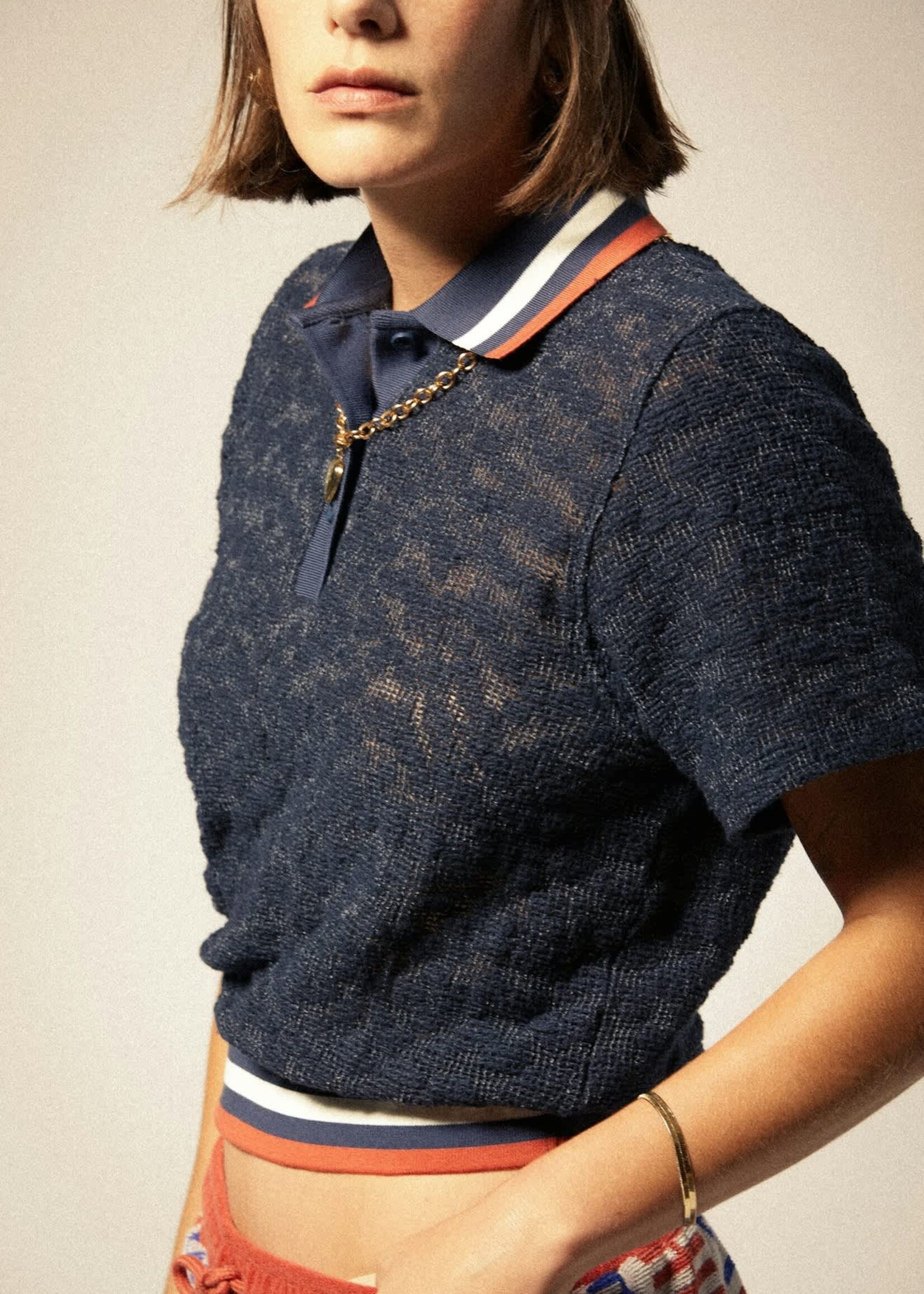 Brixton Women's Retro Mesh Short Sleeve Polo