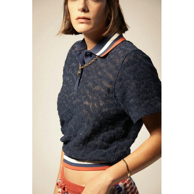 Brixton Women's Retro Mesh Short Sleeve Polo
