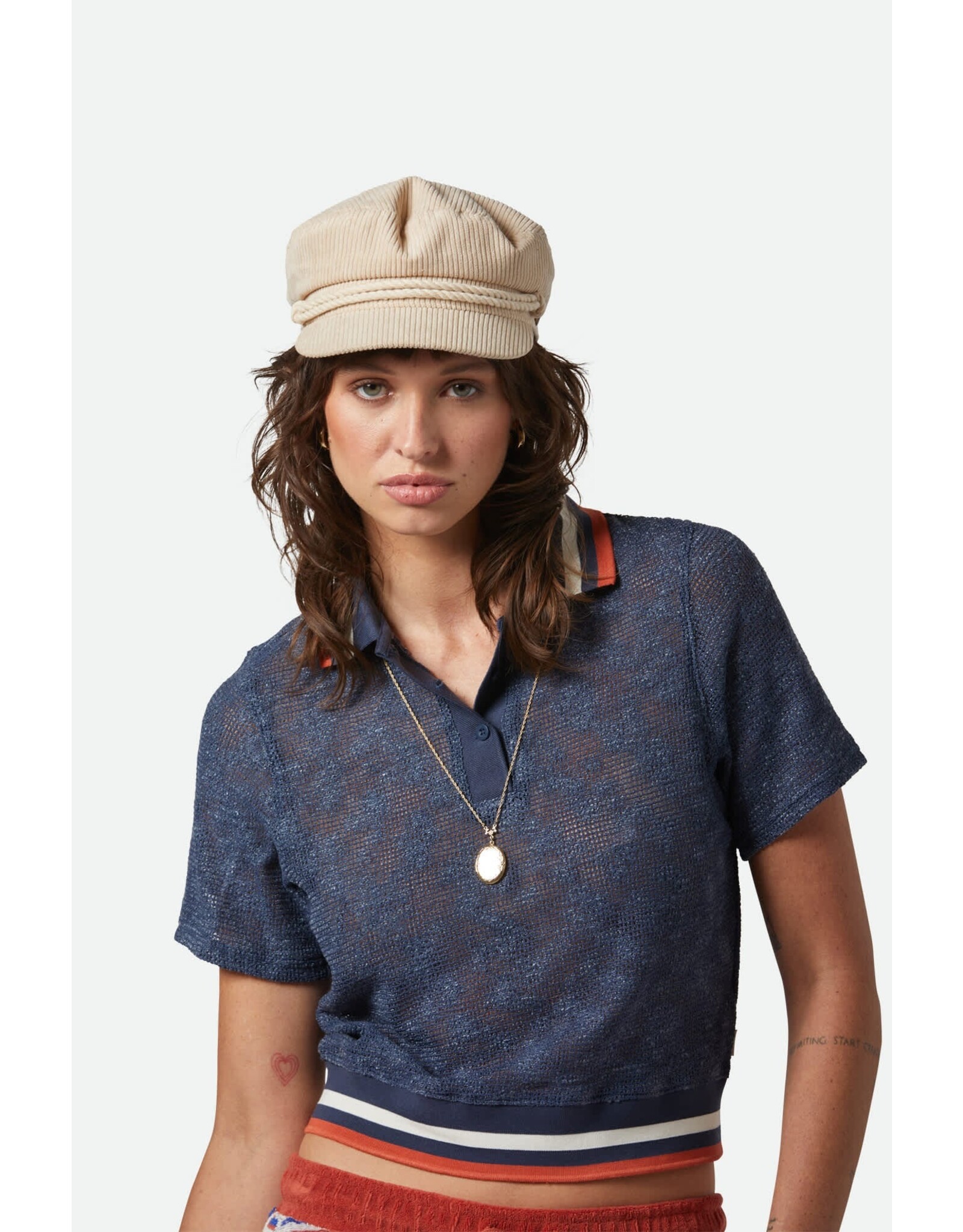 Brixton Women's Retro Mesh Short Sleeve Polo
