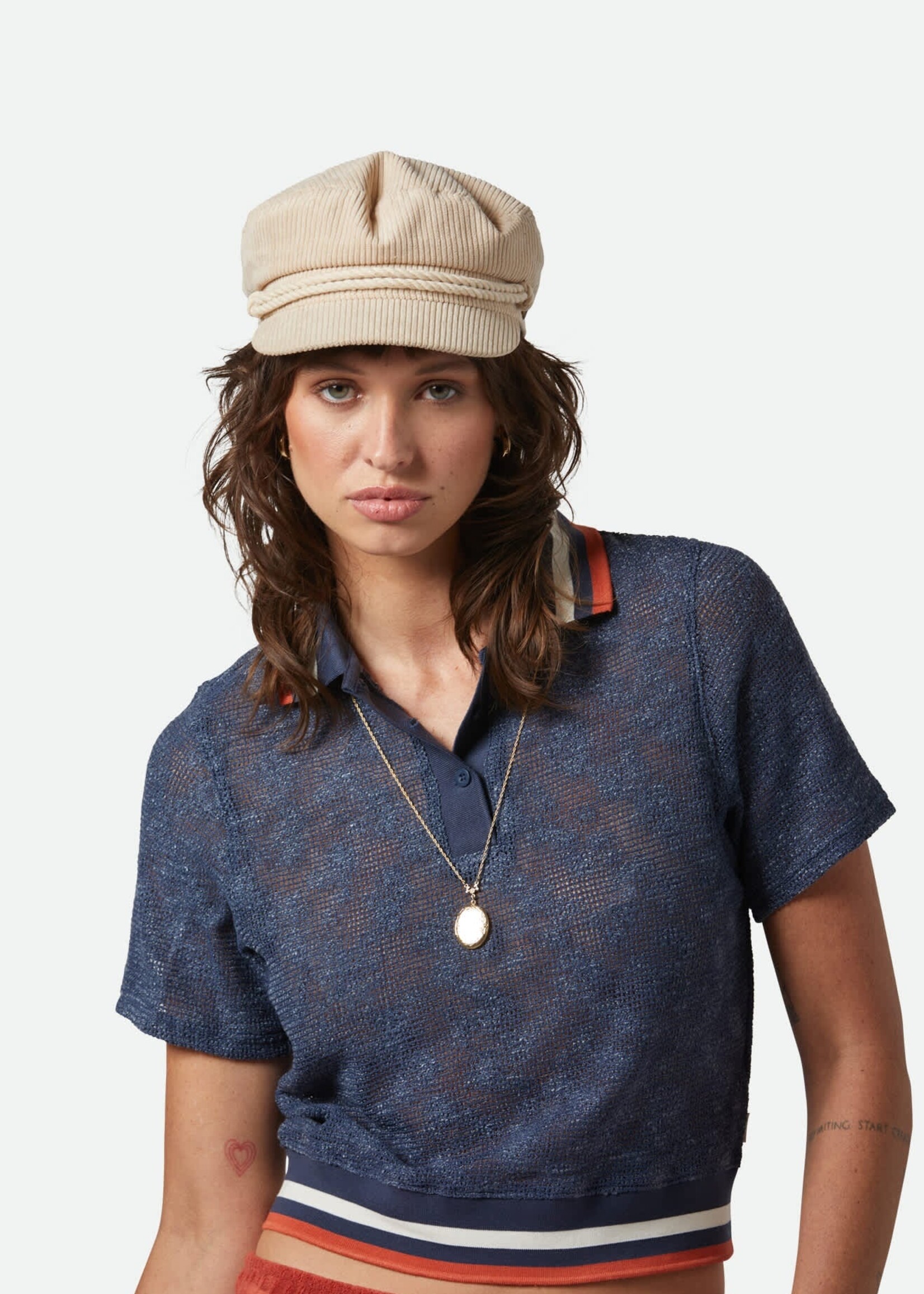 Brixton Women's Retro Mesh Short Sleeve Polo