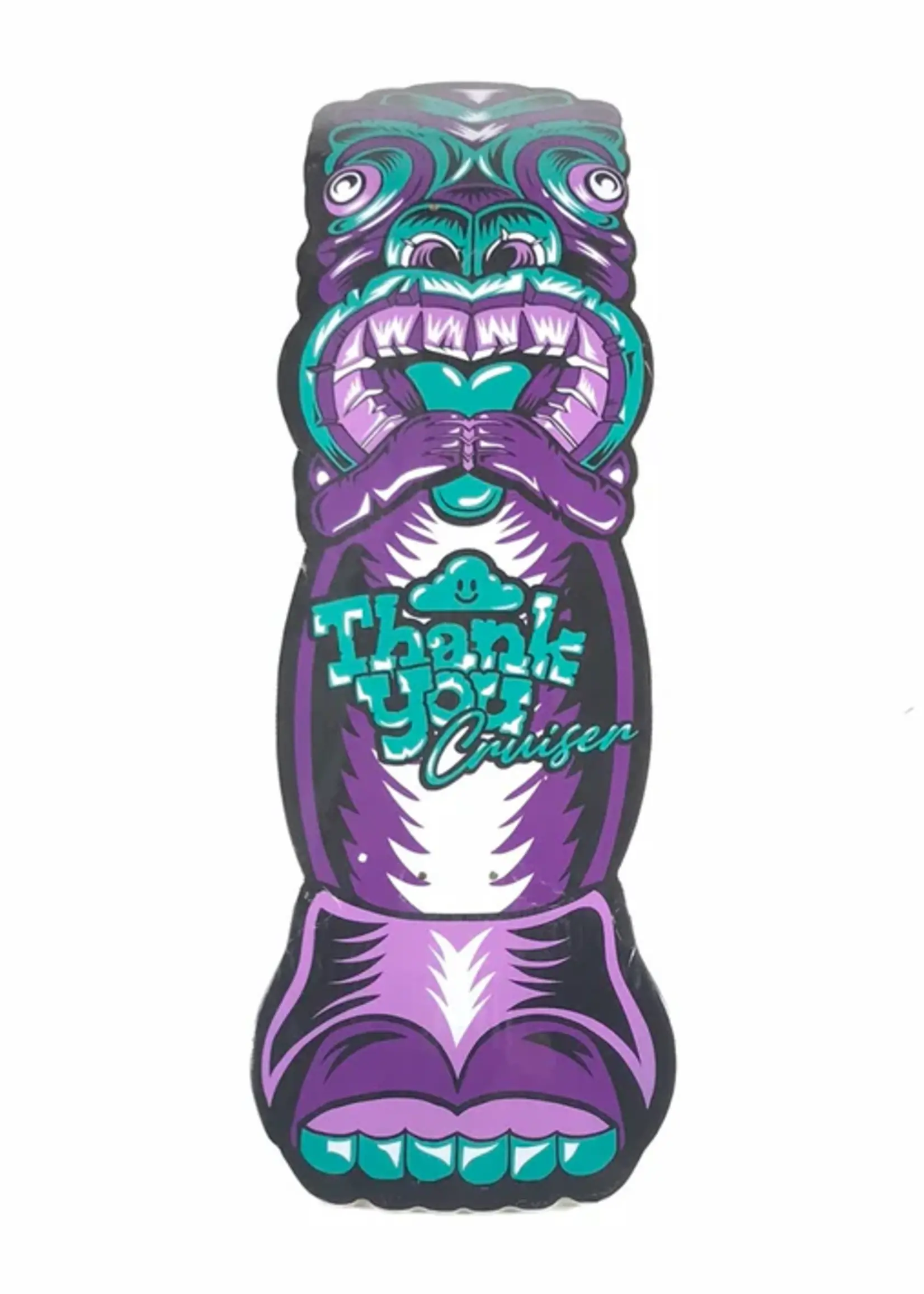 Thankyou Tiki Cruiser Skateboard Deck Purple 9.5"