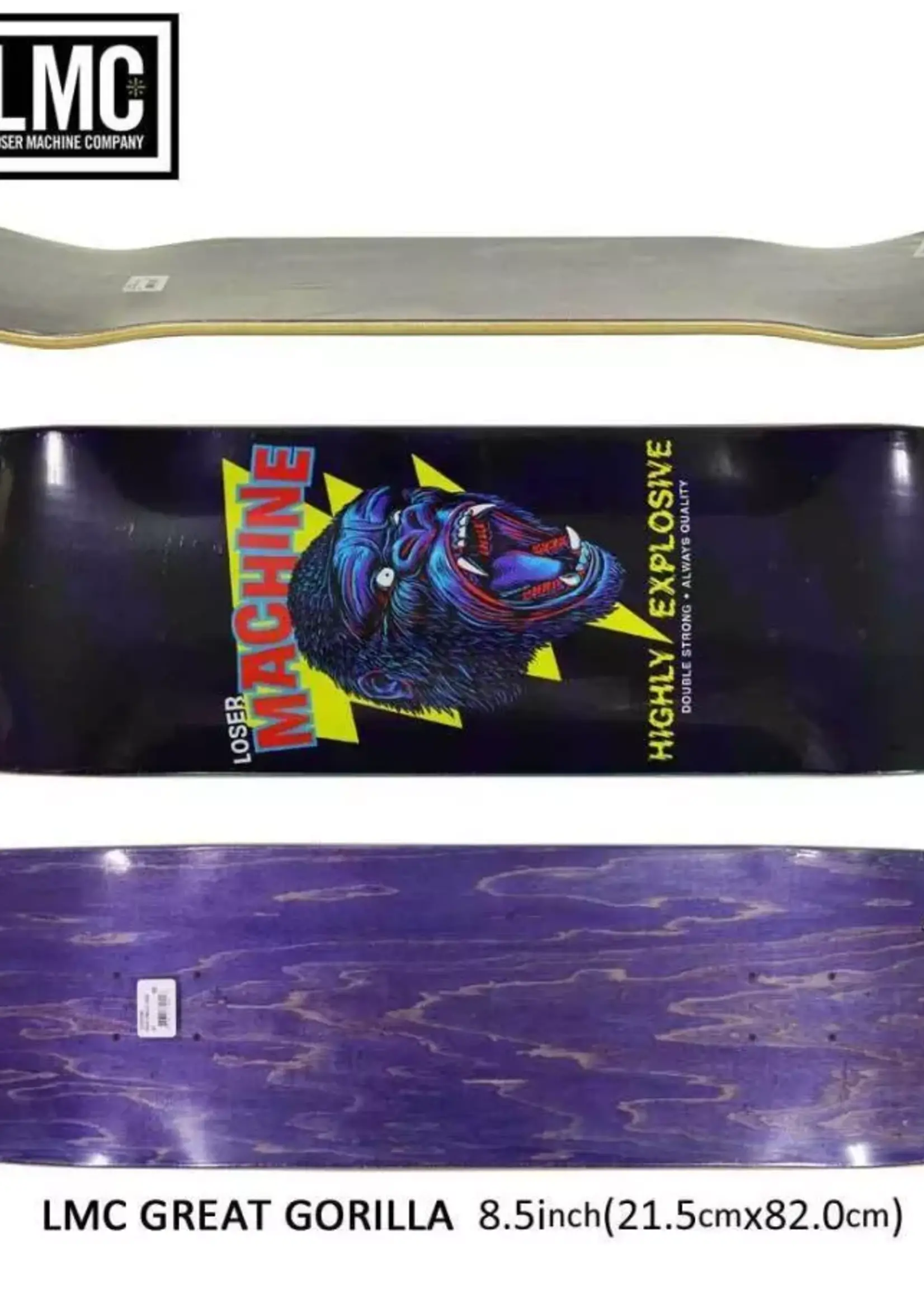Loser Machine Great Gorilla Skateboard Deck 8.5"