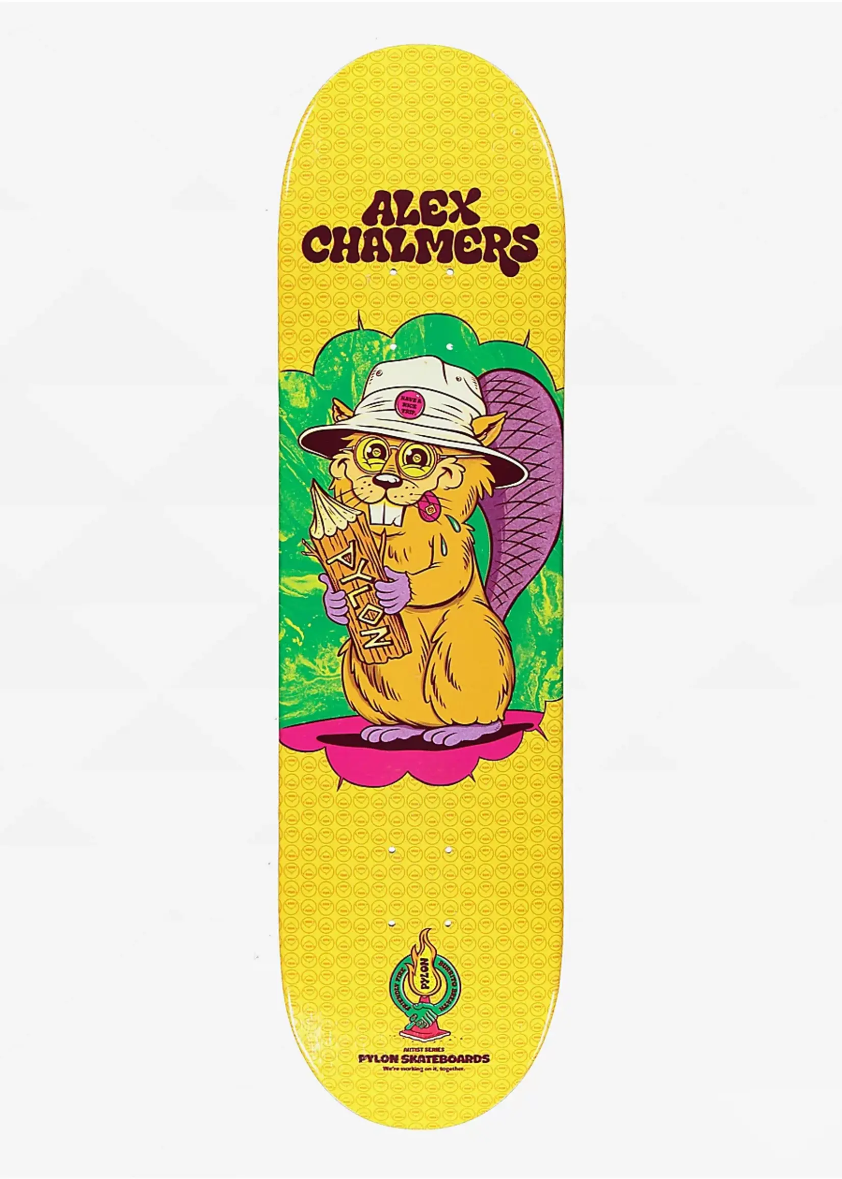 Pylon Blotter Beaver skateboard Deck 8.5"