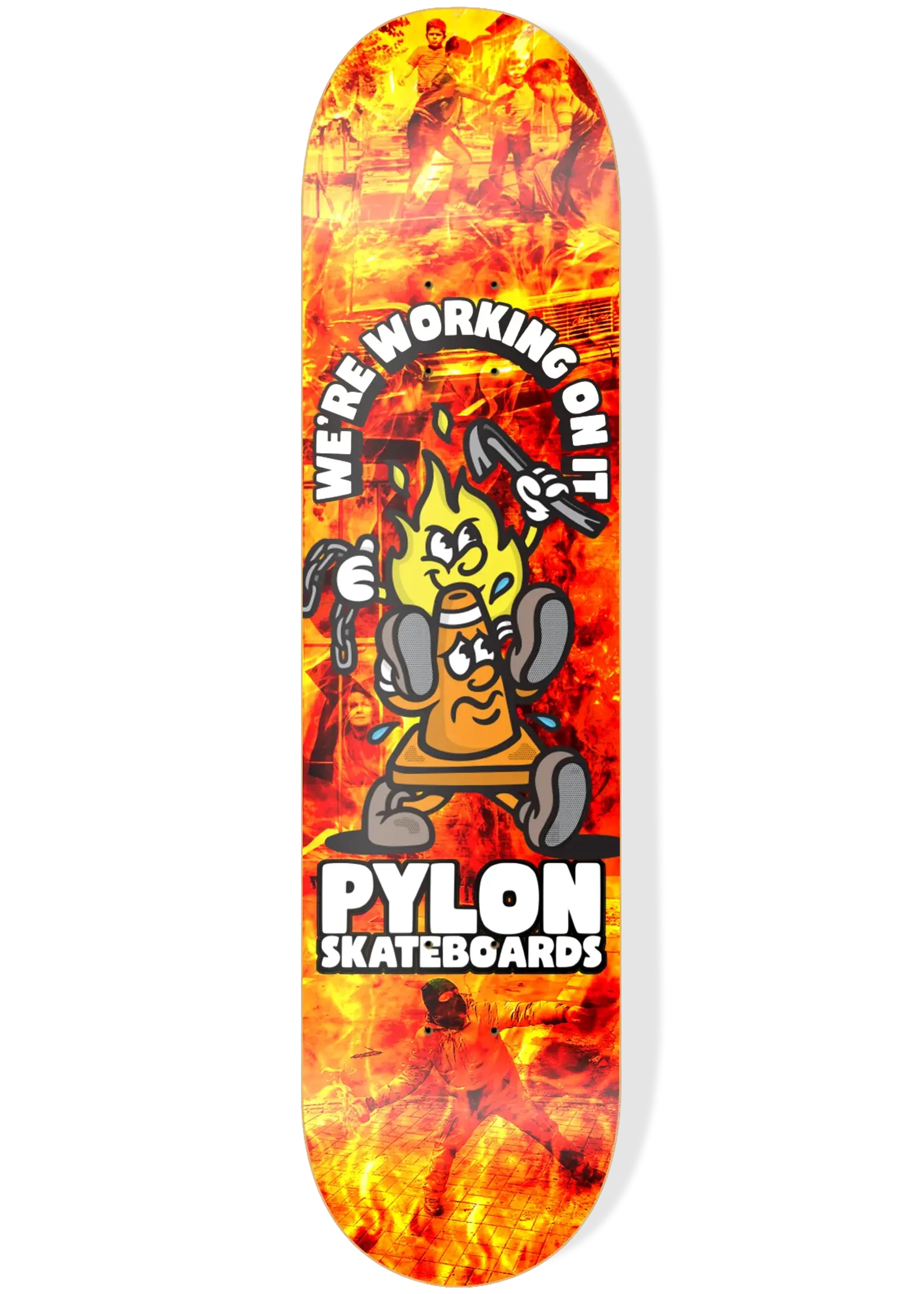 Pylon Piley Quikslik Skateboard Deck 8.0"