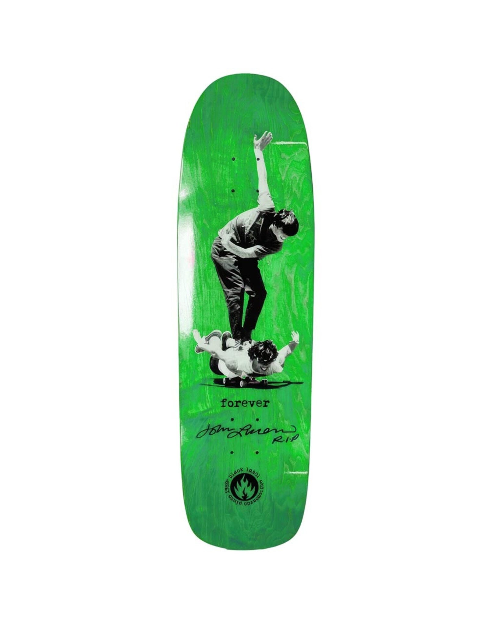 Black Label John and Jeff Forever Autographed Stained Deck 9.25"