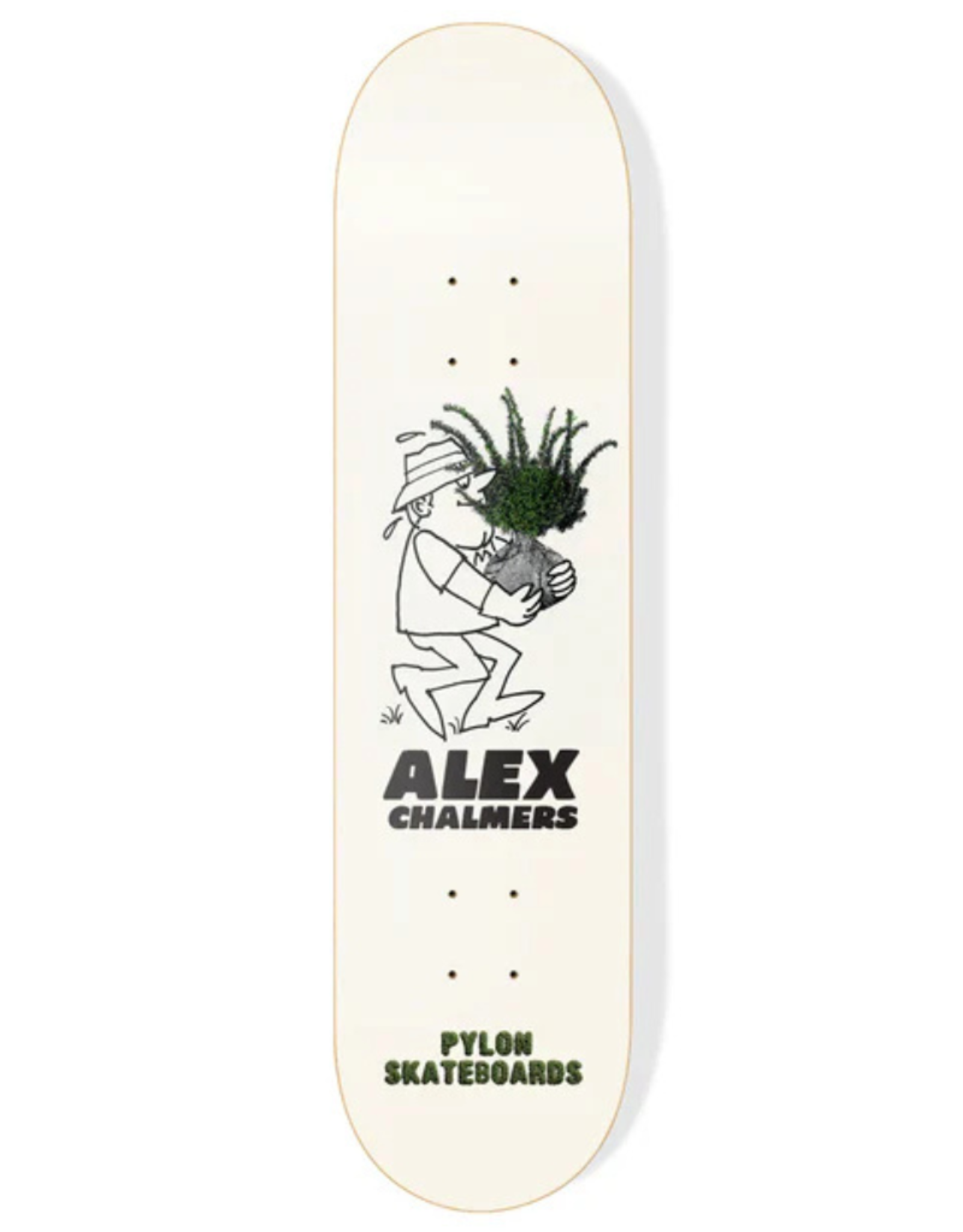 Pylon Alex Chalmers Fgreen Thumb Skateboard Deck 8.25"