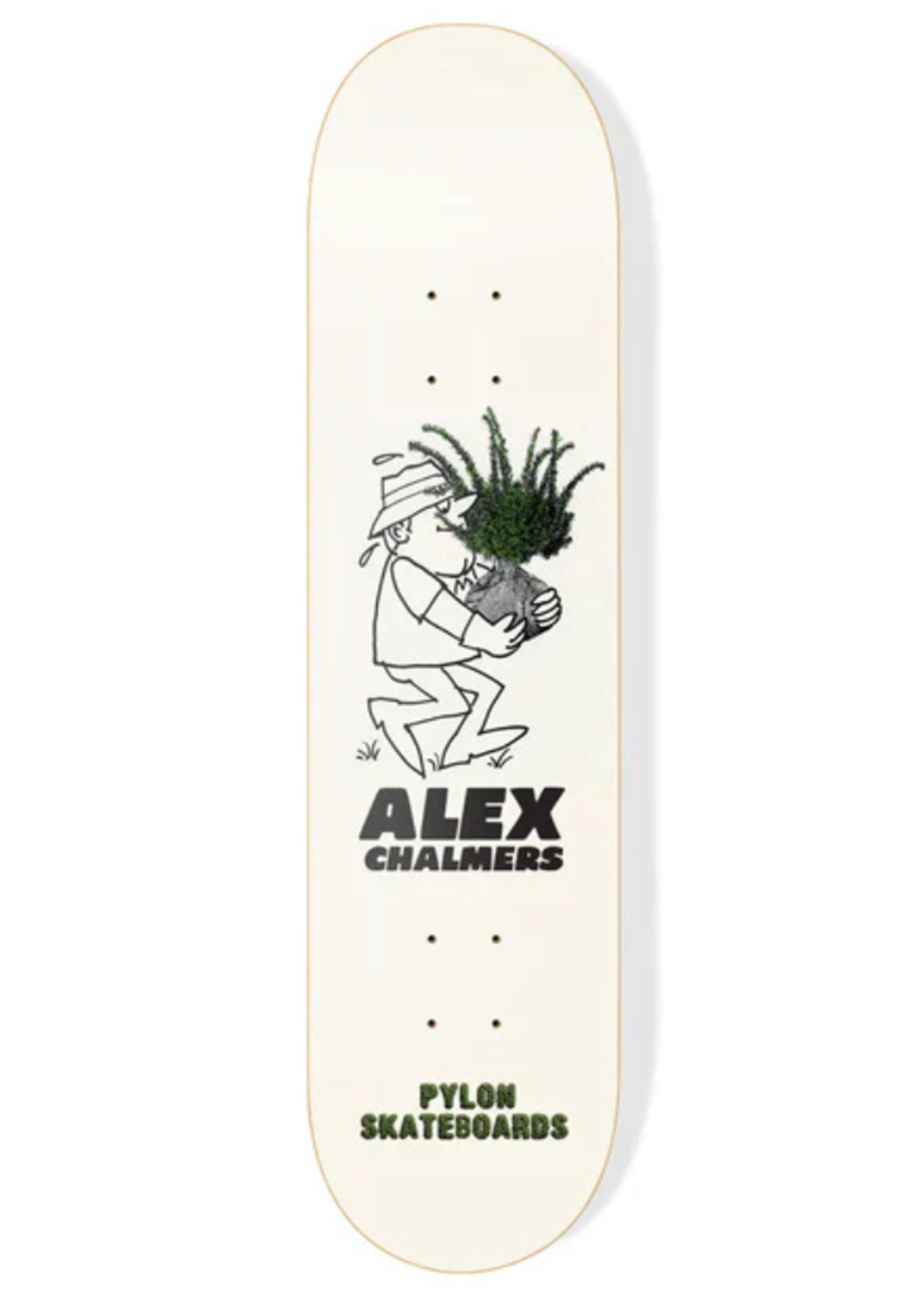 Pylon Alex Chalmers Fgreen Thumb Skateboard Deck 8.25"
