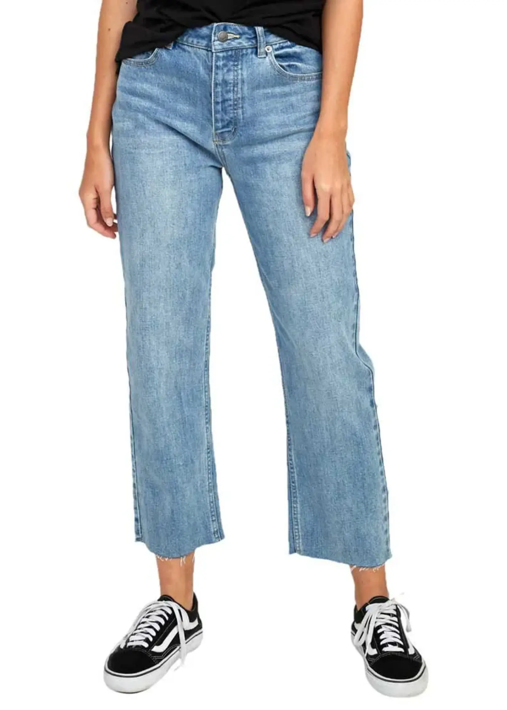 RVCA Women's Holli High Rise Straight Crop Jean