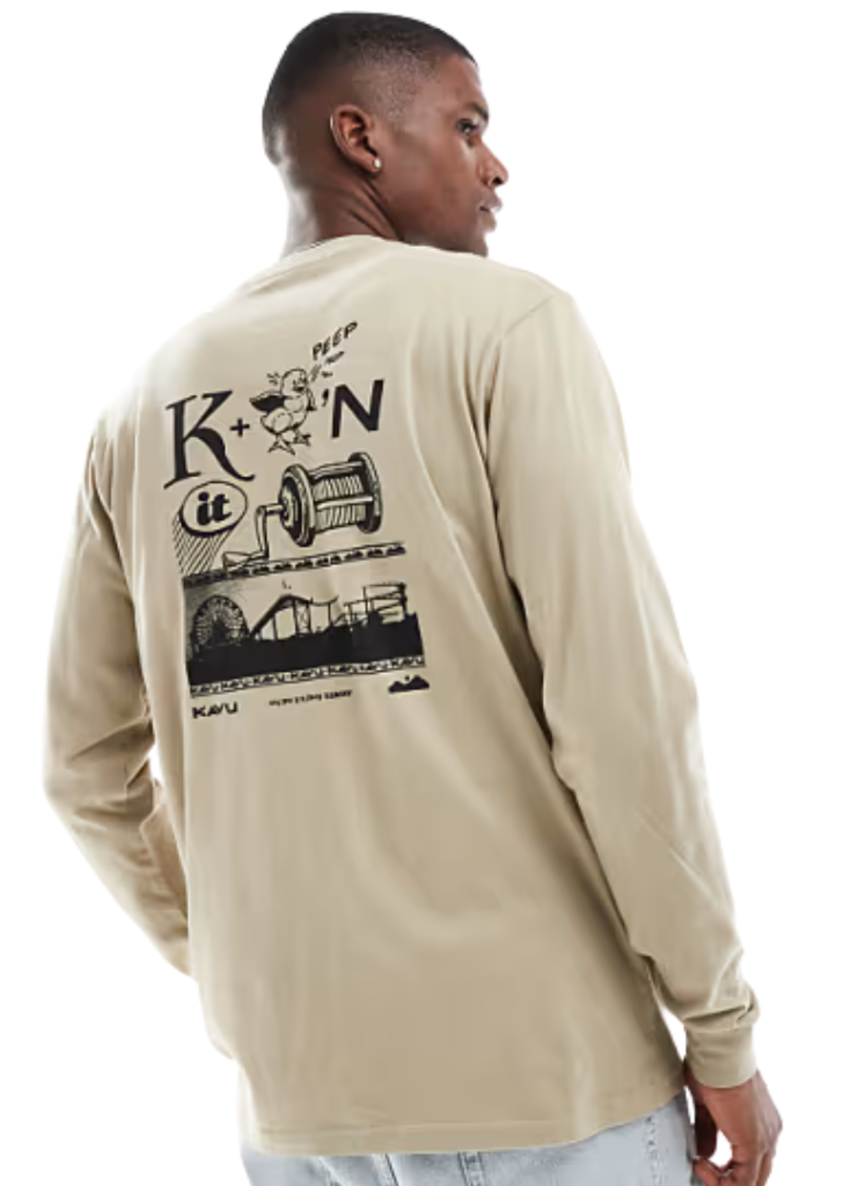 KAVU Men's Puzzle Time Long Sleeve Tee